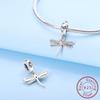 Copper Metal Dangle Charm Bead Component Zircon Dragonfly Designed For Woman Compatible With Bracelet High Quality Fine Jewelry Craft Making Trendy