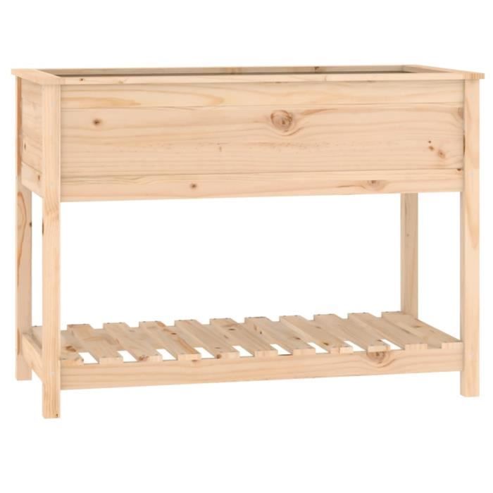 VidaXL Planter with Shelf 111.5x54x81 Cm Solid Pine Wood 823787