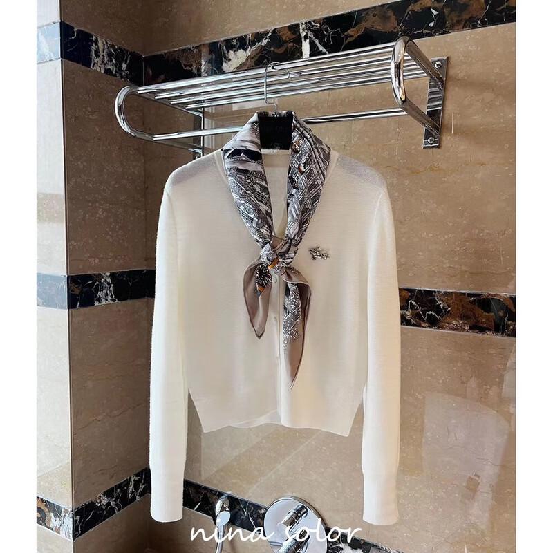 NINA SOLOR Moscow Route Twill Silk Scarf