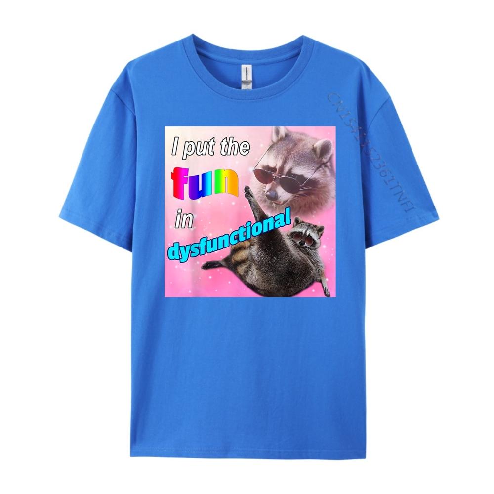 I Put The Fun In Dysfunctional Raccoon Meme Street Wear T Shirt Clothes Graphic