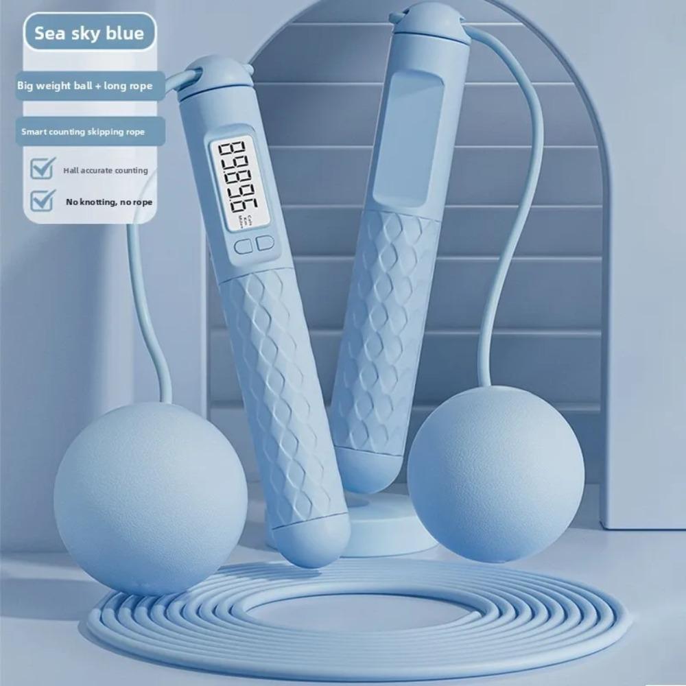 Скакалка с мячом 3 метра, счетчик, противоскользящая, для фитнеса, для студентов