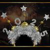 2025 New Year Eve Headband Glittering Garland Hairband Christmas Party Hairhoop Holiday Hairhoop for Festival Gathering