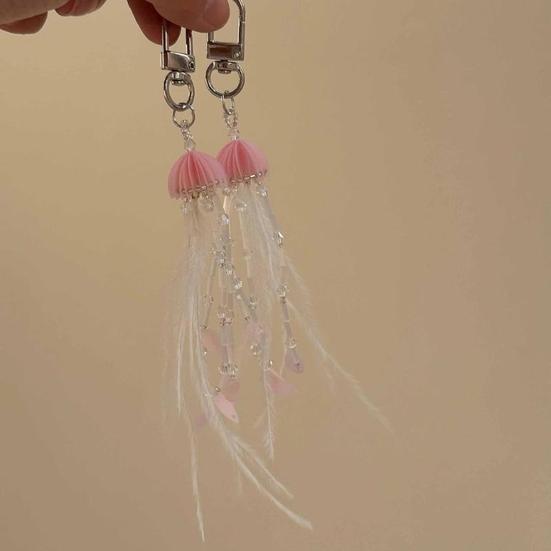 Уникальный брелок со звездой, украшение для сумки, кулон, нежное украшение в виде медузы, эстетичная сумка, подвеска для ежедневного использования в вечеринке