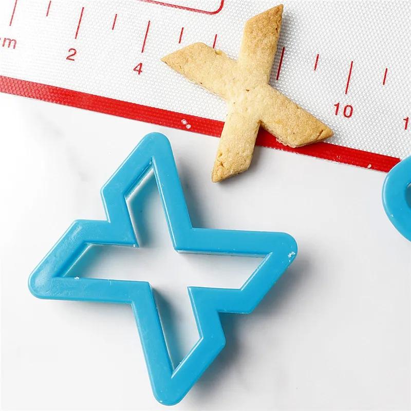 16 шт./компл., большие формы для печенья с буквами 0-9, пластиковые 3D прессованные штампы для помадки для печенья, сделай сам, украшения для торта на день рождения
