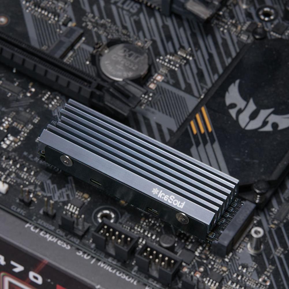 Радиатор для M.2 2280 NGFF/NVME SSD, алюминиевый радиатор с силиконовой термопрокладкой, радиатор для SSD-накопителя для настольного ПК
