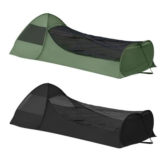 Одноместная палатка-всплывающая с держателем для телефона, дышащая сетка от комаров, портативная легкая палатка, простая установка, походный спальный мешок, кровать