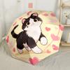 Night Cat Garden Dreams Portable Automatic Umbrella Folding Umbrella with 8 Ribs Lightweight for Women/Men Fashionable