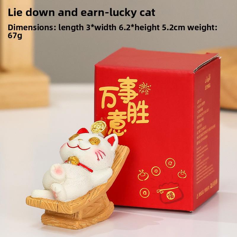 Милая подставка для мобильного телефона, украшение, милый манеки-неко из смолы, для офисного стола, милый подарок, украшение