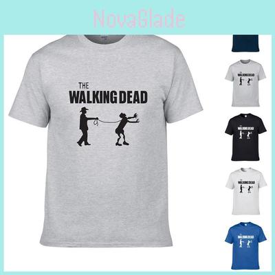 Качественная мужская хлопковая повседневная футболка с коротким рукавом The Walking Dead для всех сезонов