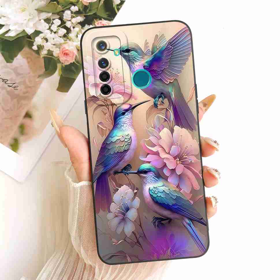 Ударопрочный Чехол Для Realme 5 Pro Чехол Популярный Милый Кролик Мягкий Матовый Чехол Realme5 Pro 5Pro RMX1971 RMX1973 Чехол Для Телефона