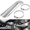Chrome Curved Motorcycle Exhaust Pipe Heat Shield Cover for Honda VT750DC Shadow Spirit 2001-2007 VT750C2 Shadow Spirit 07-2009