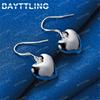 Luxurious 925 Sterling Silver Exquisite Polished Heart-Shaped Earrings for Women Fashionable Wedding Accessories