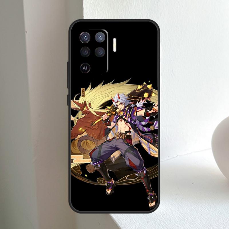 Чехол Genshin Impact Аратаки Итто для OPPO A78 A98 A18 A38 A58 A5 A6 Pro A15 A17 A57 A16 A76 A96 A54 A74 A94 A40 A60 A80