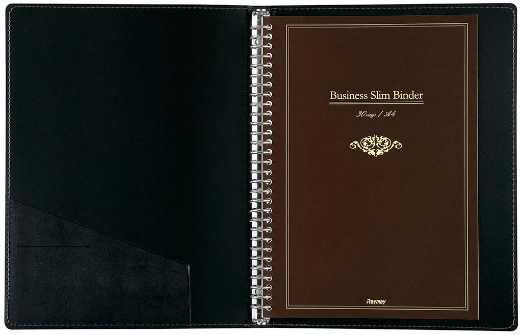 Raymay Fujii Папка-биндер на кольцах Business Slim A4 Черный QE1126B
