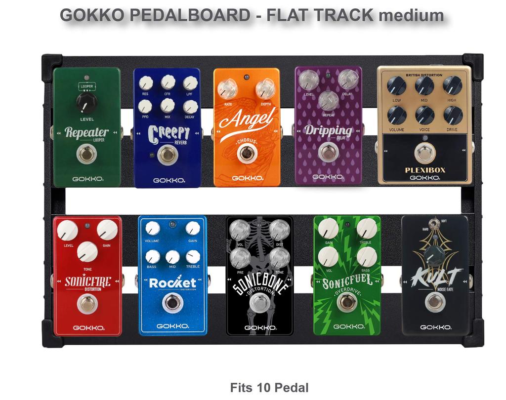 GOKKO Гитарная эффекторная доска Педальная доска Прочный и долговечный легкий с сумкой для хранения (МЛ-455x300x61MM)