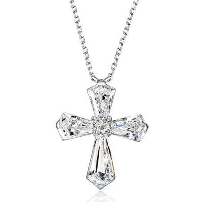 Ожерелье Cross Cross Metal 925 Birthday Made in Japan [JDE], женское ожерелье, гипоаллергенное, серебряное, подарок,