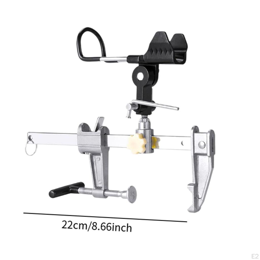 Boat Rod Rest Fishing Holder Adjustable Practical Lightweight Clamp On Type Bridge Railing