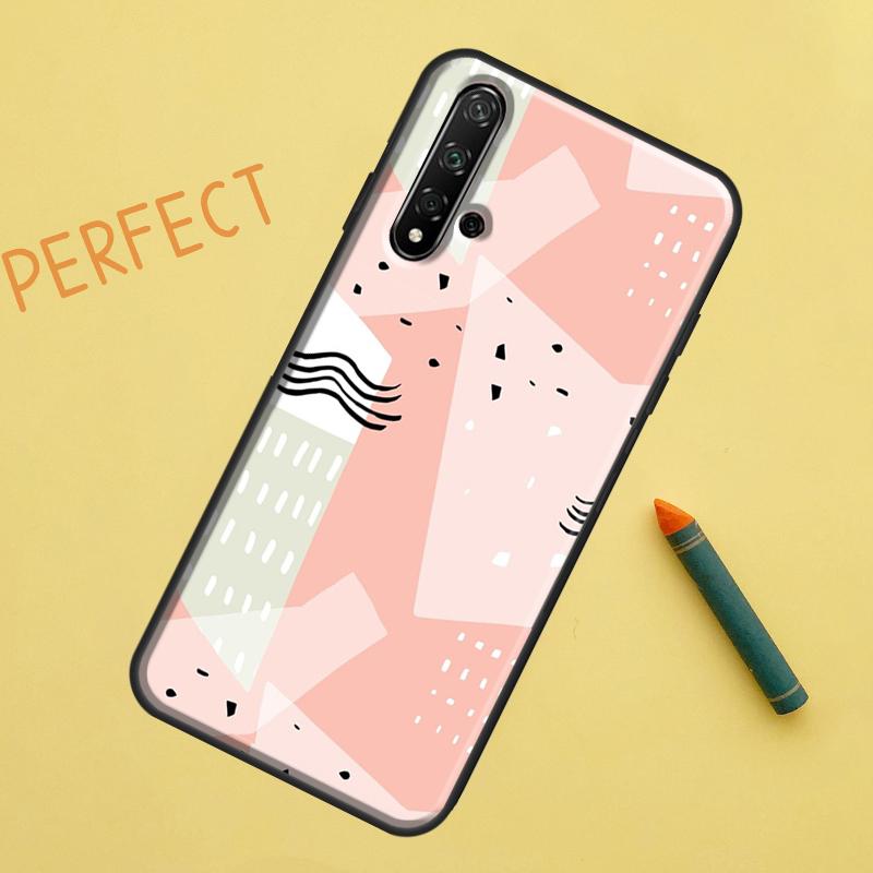 Polka Dots Lines Abstract Art For Huawei Nova 12s 11i 7i 8i 12i Y73 Y70 Y90 Y60 Y72 Y61 Y91 9 10 SE P40 Lite P30 Pro Case