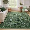Living Room Carpet Non-slip Soft Machine Washable Floor Mat Green Plant Flower Bedroom Rug Large Size Home Decoration Mats