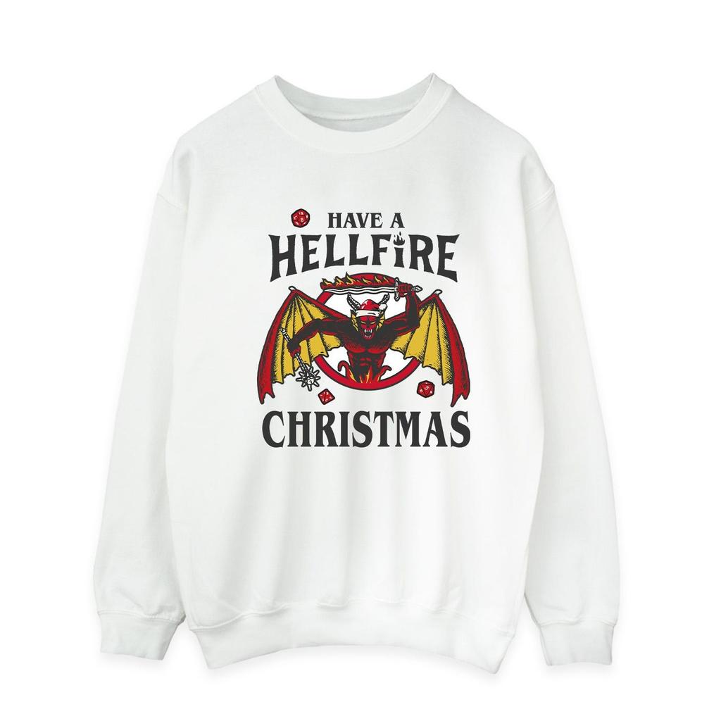 Netflix Mens Stranger Things Hellfire Christmas Sweatshirt
