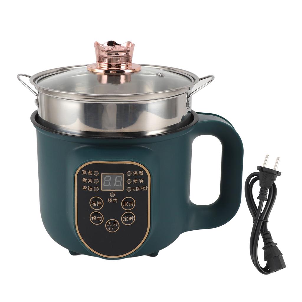1.8L Electric Hot Pot Intelligent Reservation Small Electric Cooker Non Stick 600W for Pasta Soup St AVE