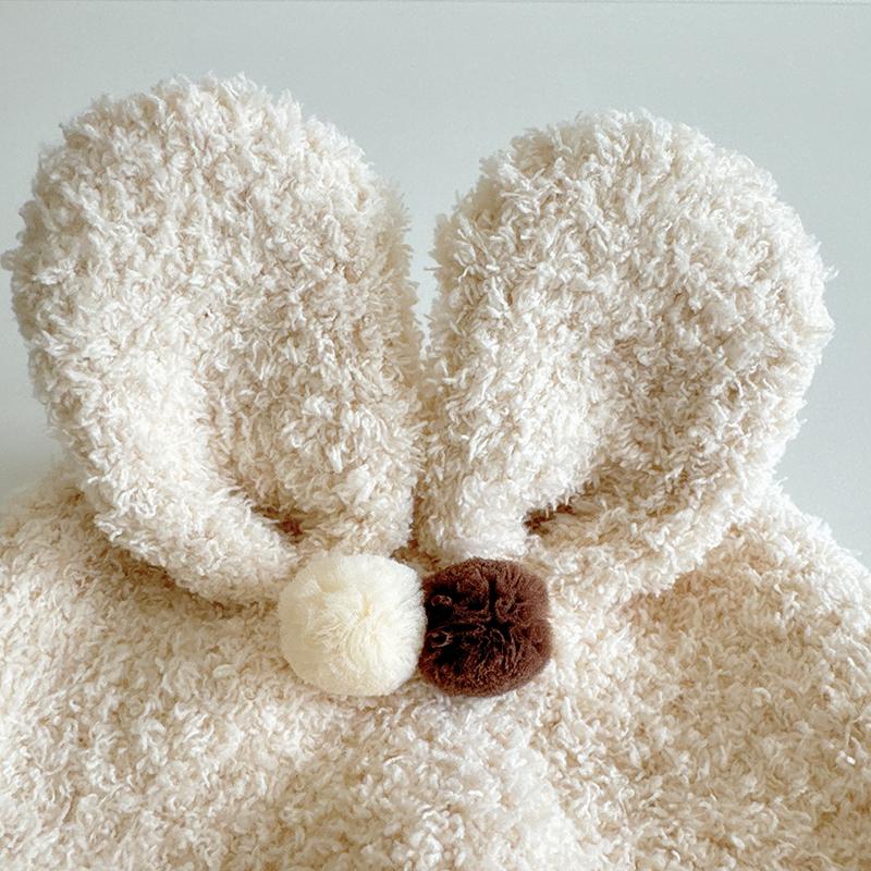 2024 Baby Hats Winter Girls Newborn Soft Cartoon Cute Rabbit Ears Knitted Beanie Hat Infant Warmer Stuff Toddler Kids Cap