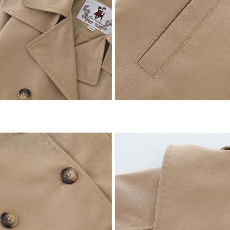 Girls' Wind Coat Medium and Large Children Thickened Children's Mid-Length Spring and Autumn Coat