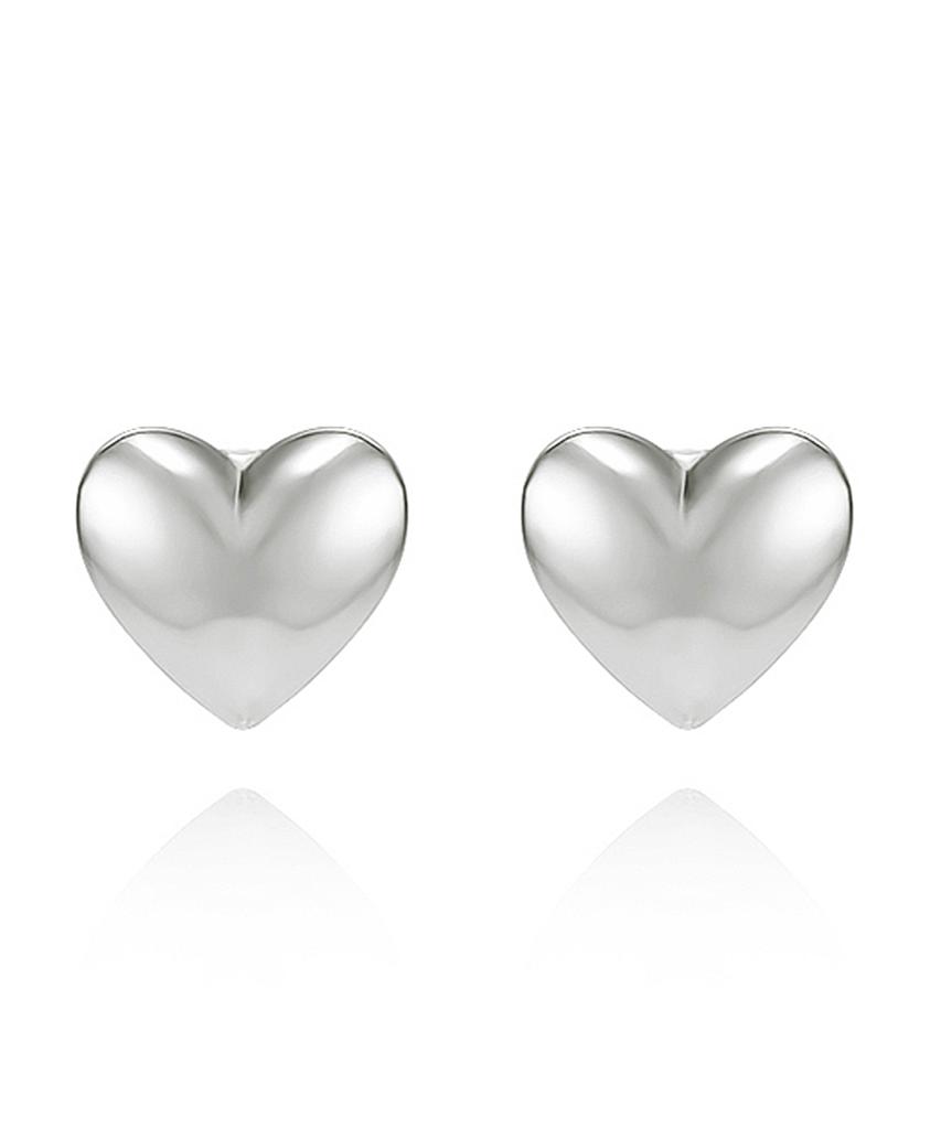 Серьги Geigerjewelry Белое Сердце Gisvee115 (Булавка из серебра 925 пробы)