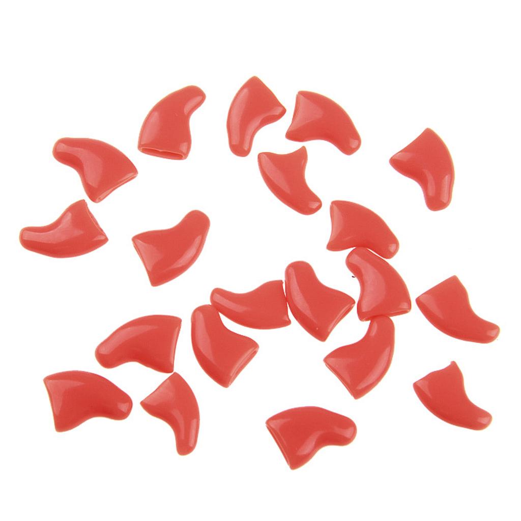 Силиконовые мягкие колпачки для когтей кошек, защита для когтей питомца, с бесплатным клеем и аппликатором для котят, 20 шт./лот