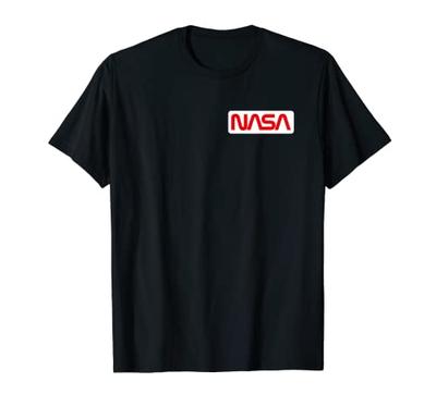 Космическая футболка NASA - Винтажная футболка с нашивкой NASA Red Worm Logo