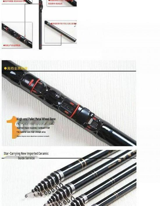Dual-Use Rock Fishing Rod (2.1m-6.3m) for Handheld and Sea Fishing