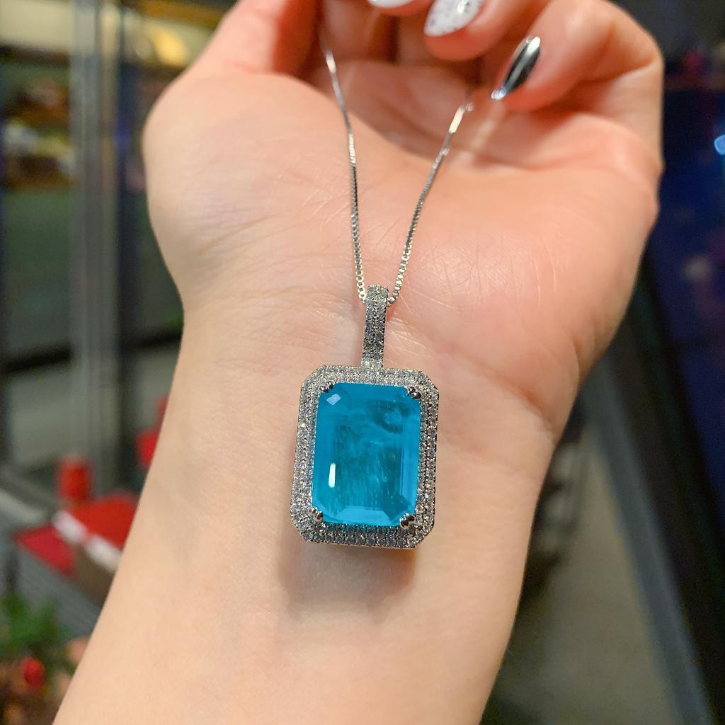 Jewelry Imitation Paraiba Diamond Women'S Pendant Stud Earrings Main 12 * 16 9 * 12