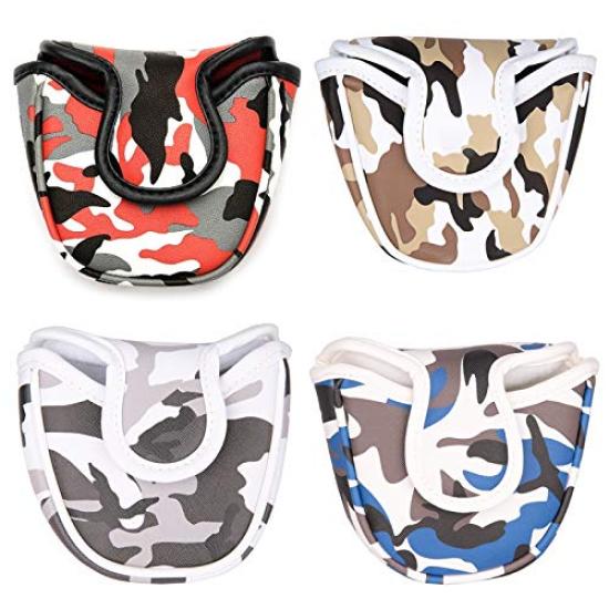 Чехол для гольф-головки, чехол для паттера с магнитом для молотка, совместимый с Odyssey 2 Ball, паттер TaylorMade Spider, камуфляж, камуфляж (красный)