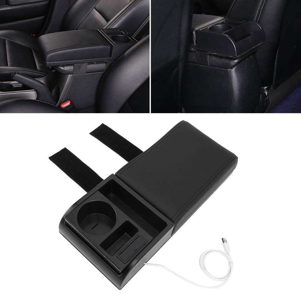 Автомобильная подушка-подлокотник на центральную консоль с USB-интерфейсом, многофункциональная, с отсеком для хранения, для автомобилей