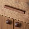 Modern Design Walnut and Sapele Cabinet Door Handle Drawer Knob Wardrobe Doors Pull 64mm 96mm 128mm 192mm