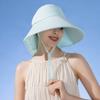 Женская широкополая солнцезащитная шляпа, сворачиваемая, с защитой от ультрафиолета, с клапаном на шее, с UPF 50+, рыболовная шляпа с отверстием для хвоста для походов на пляж