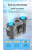High-Speed USB Hanging Waist Fan with LED Night Light - Portable Clip-on Fan for Outdoor & Construction Use