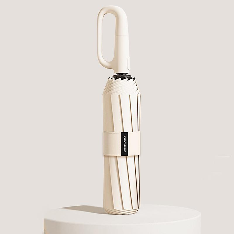 Полностью автоматический зонт, складывающийся в обратном направлении, с ветрозащитной светоотражающей полосой, УФ-зонты для мужчин и женщин, ручка-карабин для путешествий