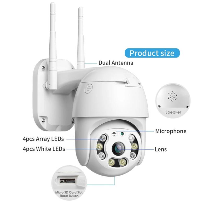1 комплект панорамной камеры видеонаблюдения 1080p Wi-Fi IP-видеокамера двусторонняя аудиосвязь с четким ночным видением Onvif (с