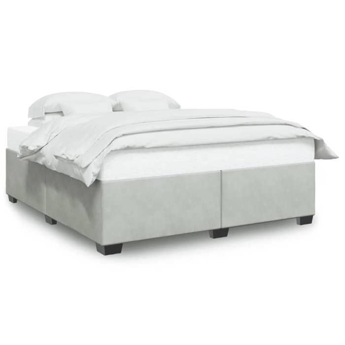 VidaXL Cadre de lit sans matelas gris clair 200x200 cm velours 3284655