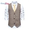 Уютный мужской повседневный деловой костюм, жилет, приталенный деловой жилет, жилет