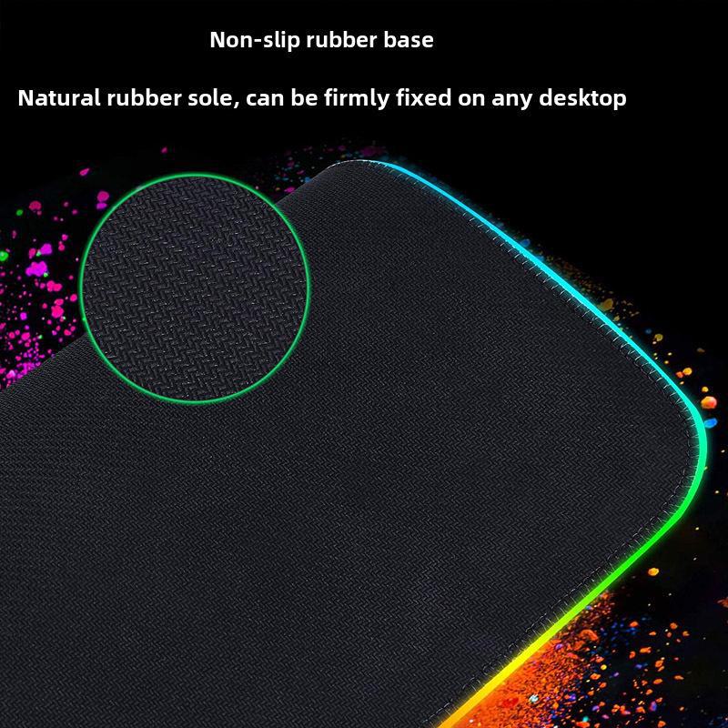 Коврик для игровой мыши Luminous XL с защитой от грязи, беспроводной зарядкой и водонепроницаемым корпусом