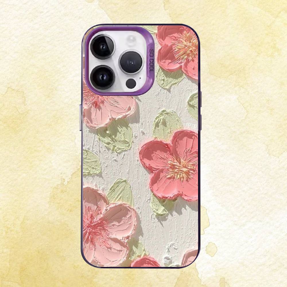 Масляная живопись цветы Чехол для телефона Для iPhone 17 16e 16 15 14 13 12 11 Pro Max X XR XS MAX Задняя крышка