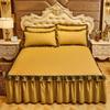 Luxury Lace Bed Skirt Thickened Bed Spread King Size 2/3 Pcs Cotton Queen Bedded Set Mattress Solid Color Plus Size Sheets