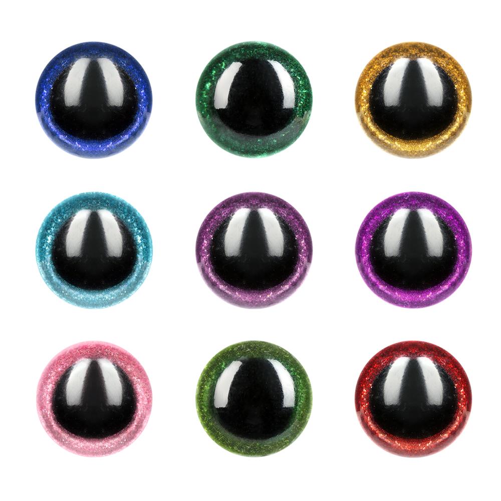 Кукольные чучела с блестками, кукольные глазные яблоки, сверкающие кукольные глаза, плюшевые игрушки, аксессуары, круглые безопасные глаза