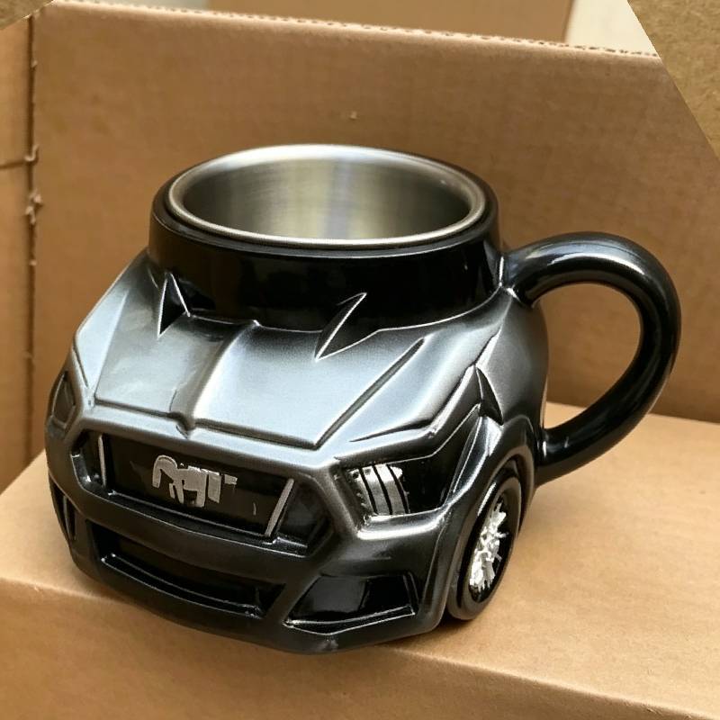 Wild Horse Resin Coffee Cup With Stainless Steel Interior For Home Tea Table And Gift Use