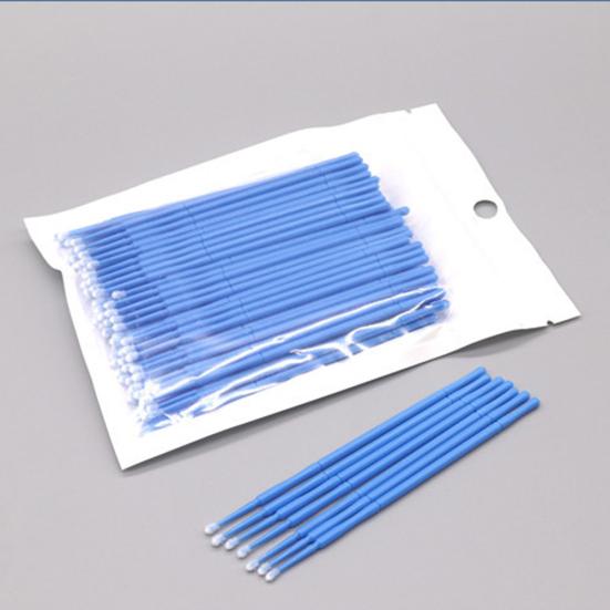 Тампоны 100 шт. Хлопчатобумажные одноразовые чистящие палочки, аппликатор для бровей, губ и ресниц