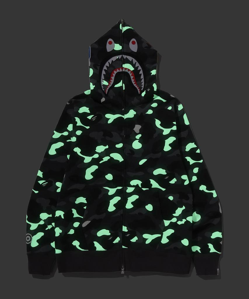 Bape City Camo Shark Regular Fit Full Zip Hoodie (M) Black