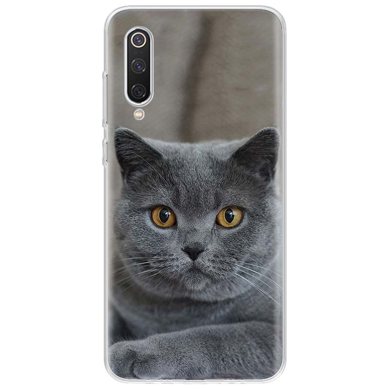 British Shorthair Cat Phone Case For Xiaomi Redmi Note 10 11 12 13 14 15 Pro Plus 11S 12S 14S 11T 11E 10S Soft TPU Back Cover Re