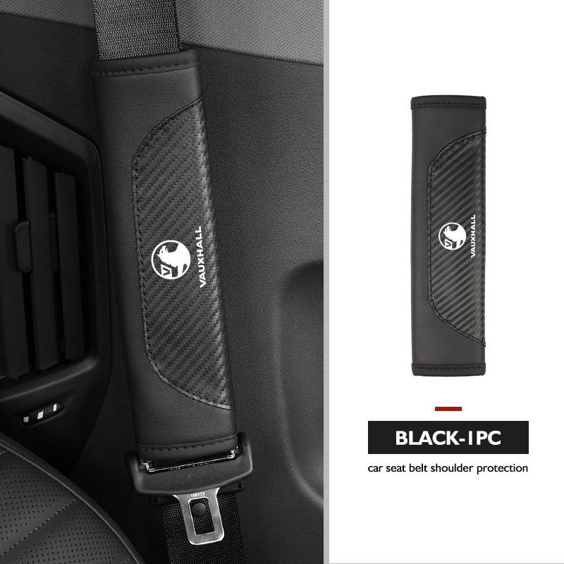For Vauxhall Leather Car Seat Belt Shoulder Cover Safety Belt Protective Cover Accessories Corsa VXR Crossland Combo Life Astra